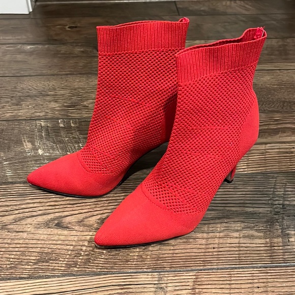 MIA Shoes - MIA Red Sock Boots w/ Heels